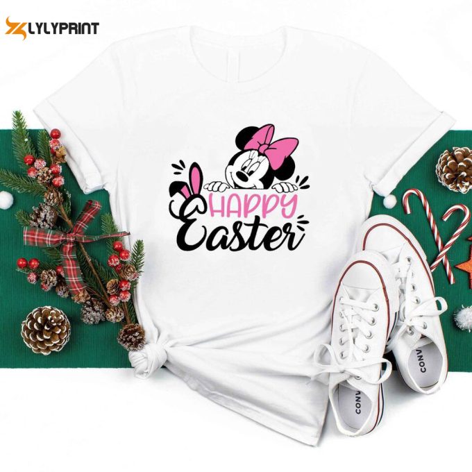 Happy Easter Mickey And Minnie Couple Shirt, Disney Easter 2024 Shirt, Disney Easter Eggs Shirt Gift For Men And Women 1