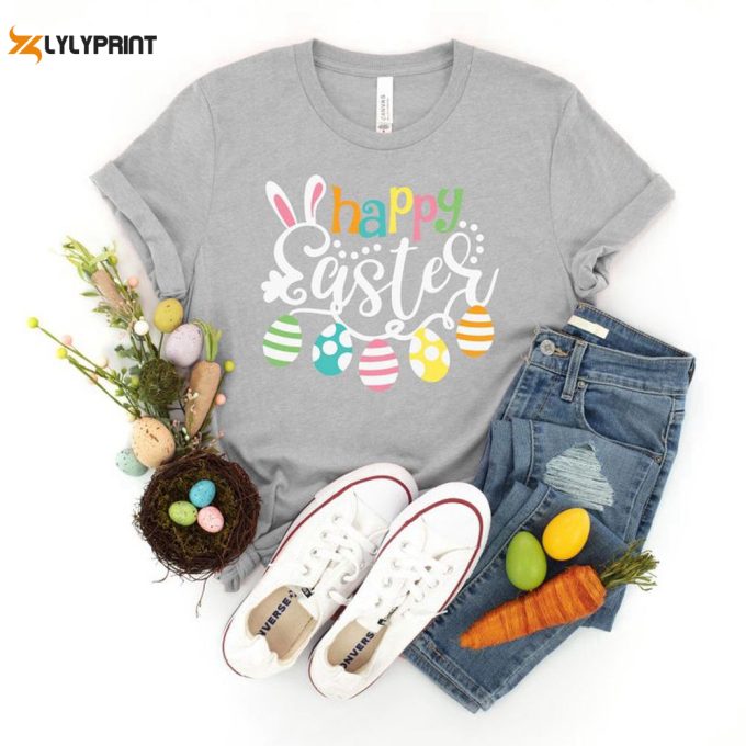Happy Easter Shirt,Easter Bunny Shirt, Easter Family Shirt, Easter Matching Shirt Gift For Men And Women 1