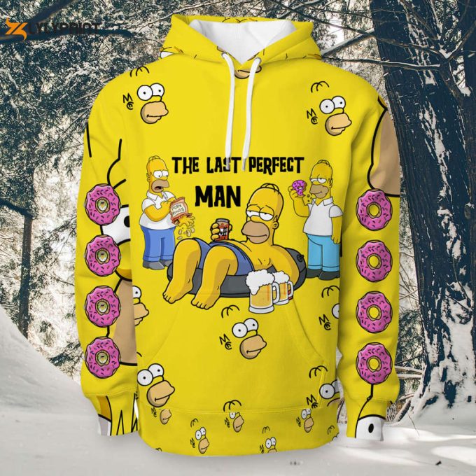 Hoodie Cartoon 3D Homer Simpson Character 3D Hoodie 1