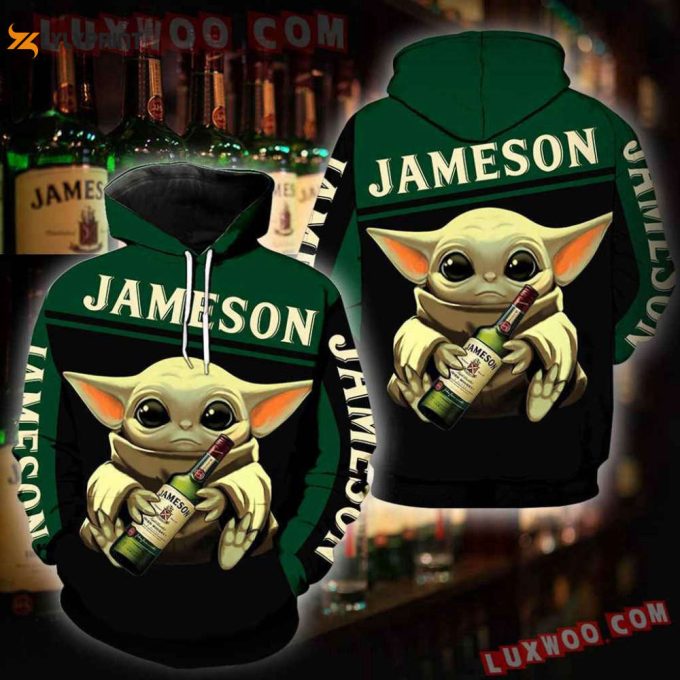 Jameson Baby Yoda 3D All Over Print Hoodie, Zip Hoodie 1