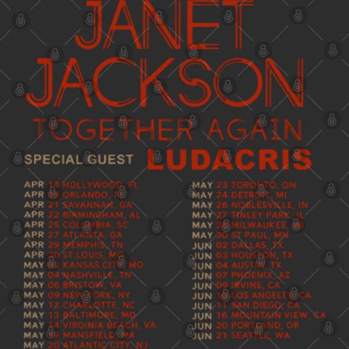 Janet Jackson Together Again Tour 2023 T-Shirt 4