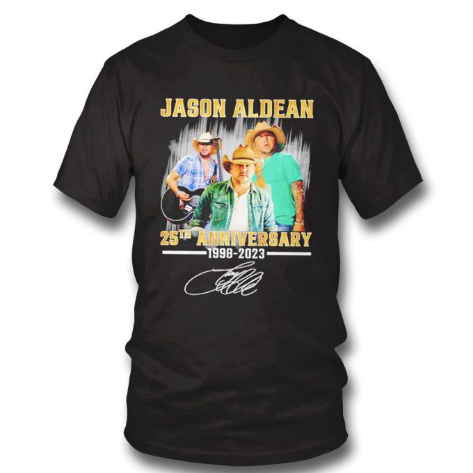 Jason Aldean 25Th Anniversary 1998-2023 Signature T-Shirt Gift For Men Women 2