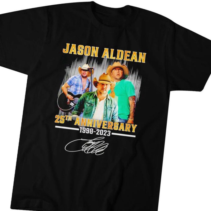 Jason Aldean 25Th Anniversary 1998-2023 Signature T-Shirt Gift For Men Women 3