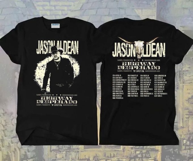 Get Your Exclusive Jason Aldean Highway Desperado Tour 2023 T-Shirt Now! 5