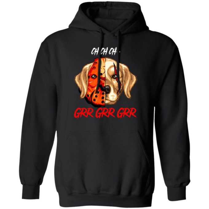 Jason Voorhees Retriever Ch Ch Ch Grr Grr Grr Halloween T-Shirt Gift For Men Women 2