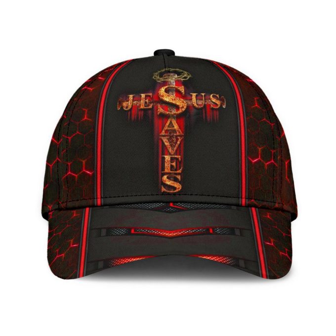 Jesus Saves 3D Printed Classic Cap Baseball Hat 2