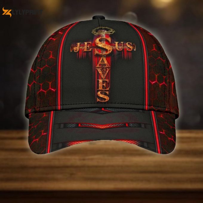 Jesus Saves 3D Printed Classic Cap Baseball Hat 1