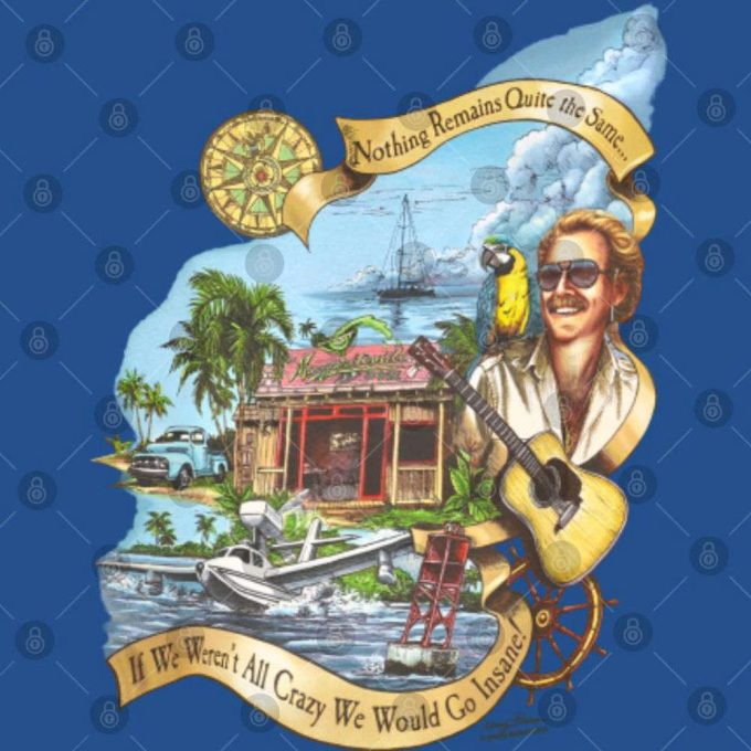 Authentic Margaritaville Key West T-Shirt By Jimmy Buffett: Vibrant Graphic Design For Island Paradise Lovers 4