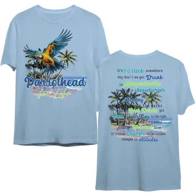 Parrothead Island Tshirt: Jimmy Buffett Shirt With Lyrics – Get Your Tropical Vibe On! 5