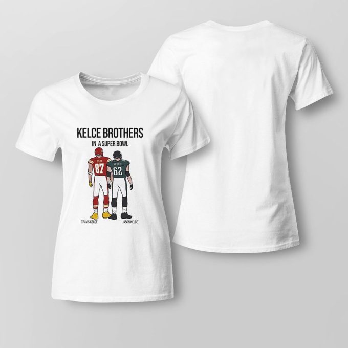 Kelce Brothers In A Super Bowl Travis Kelce Vs Jason Kelce T-Shirt Longsleeve Gift For Men Women 3