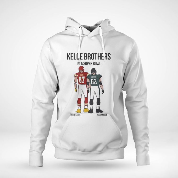 Kelce Brothers In A Super Bowl Travis Kelce Vs Jason Kelce T-Shirt Longsleeve Gift For Men Women 4