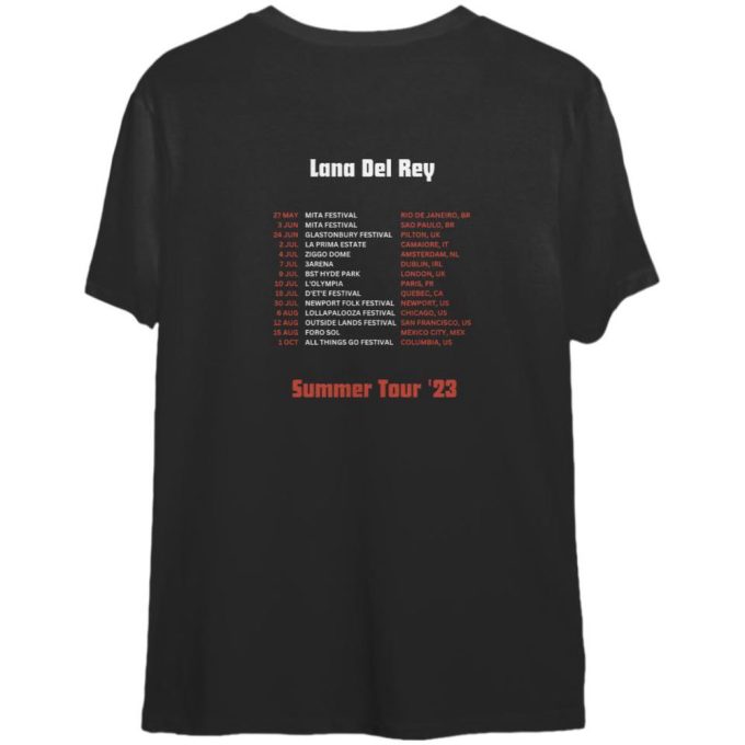 Lana Del Rey Summer 2023 Tour T-Shirt Official Tour Merchandise 2