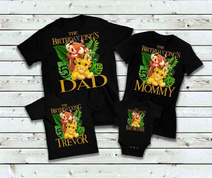 Lion King Birthday Shirt With Matching Family Shirts Birthday Boy Shirt Gift For Men And Women 2
