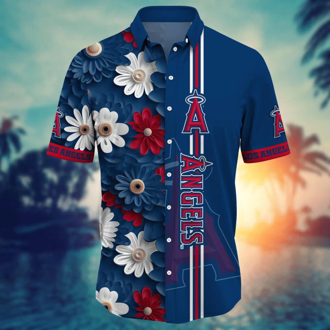 Los Angeles Angels Mlb Flower Hawaii Shirt And Tshirt For Fans, Summer Football Shirts Na49574 Gift For Fans 2