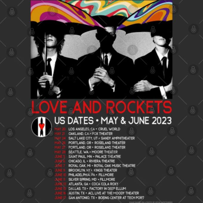 Love And Rockets North American Tour 2023 Tshirt - Official Merchandise 4