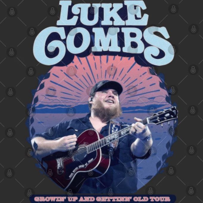 Lukee Comb Growing Up And Getting Old 2024 Tour T-Shirt 3