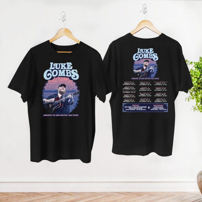 Lukee Comb Growing Up And Getting Old 2024 Tour T-Shirt 4