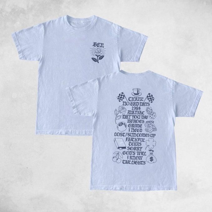 Macklemore Ben Tour 2023 T-Shirt: Tracklist 2 Side Design 5