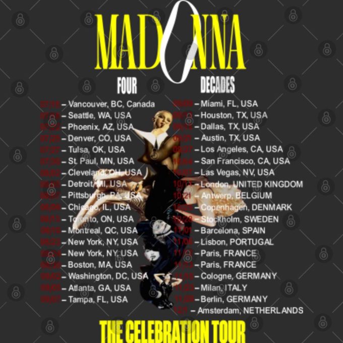 Madonna Concert Shirt, Madonna The Celebration 2023 Tour Shirt 3