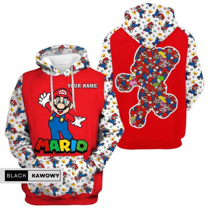Mario Hoodie, Super Mario Hoodie, Personalized Mario Hoodie 2