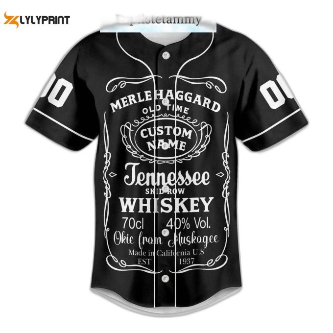 Merle Haggard Baseball Jersey For Men Women, Sing Me Back Home Jersey 1