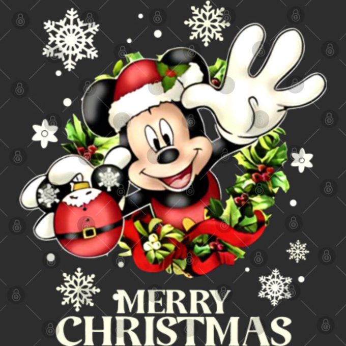 Mickey Mouse Disney Christmas T-Shirt, Christmas Double Sided T-Shirt 3