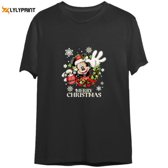 Mickey Mouse Disney Christmas T-Shirt, Christmas Double Sided T-Shirt 1