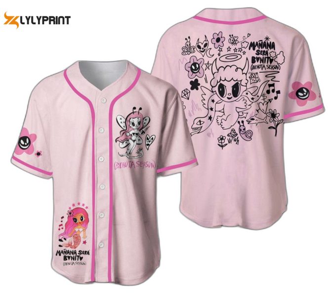 Name Tropical Colorful Baseball Jersey Pink Baseball Player Outfit For Baseball Fans 1