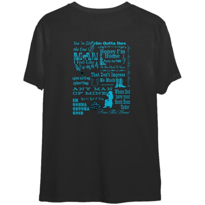 Neon Blue Shania Twain Concert Shirt 2