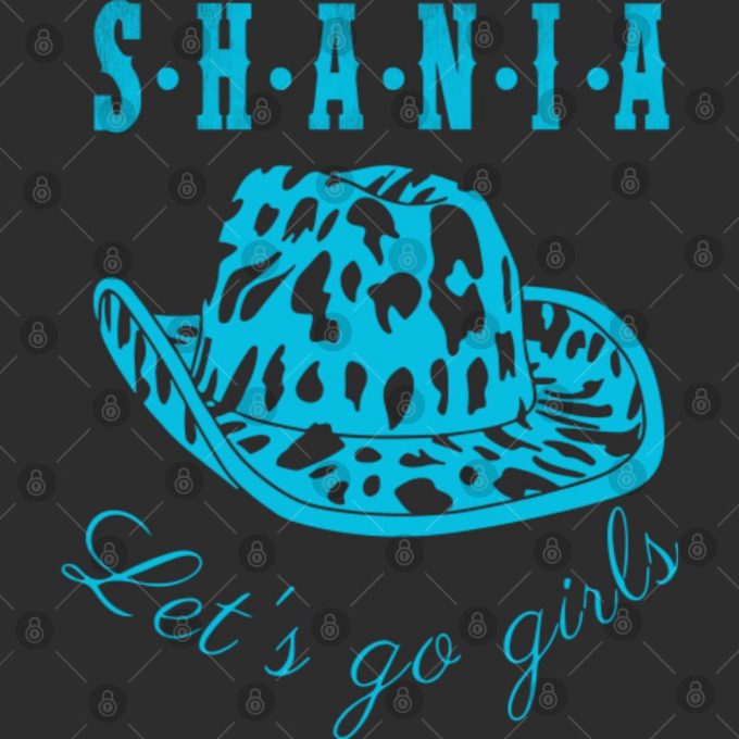 Neon Blue Shania Twain Concert Shirt 3