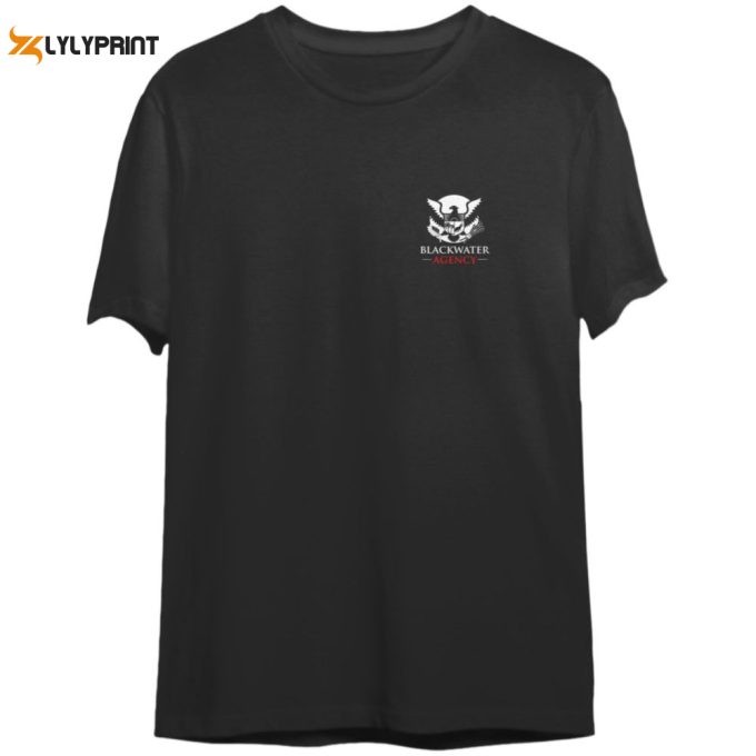 Exclusive Blackwater Academi Triple Canopy Skull T-Shirt: Double Sided Design 1