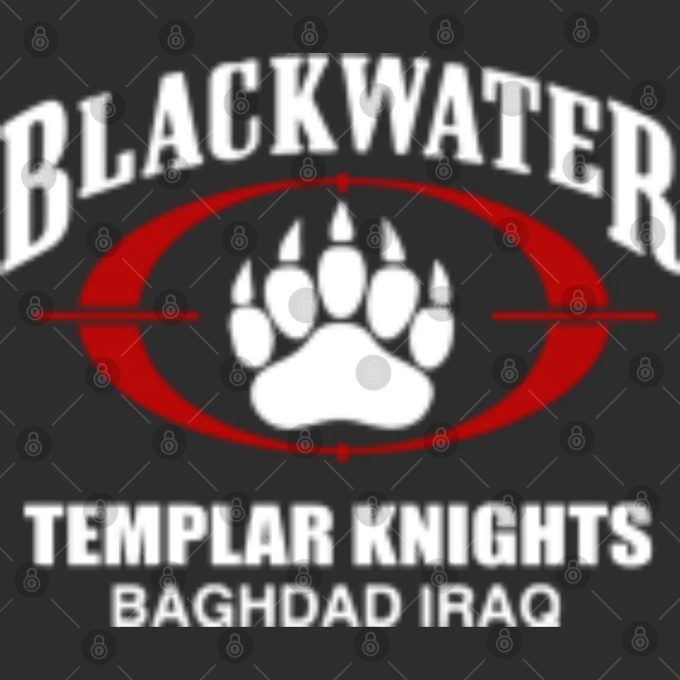 Blackwater Templar Knight T-Shirt: Double Sided Design For Baghdad Iraq - New &Amp; Engaging 3