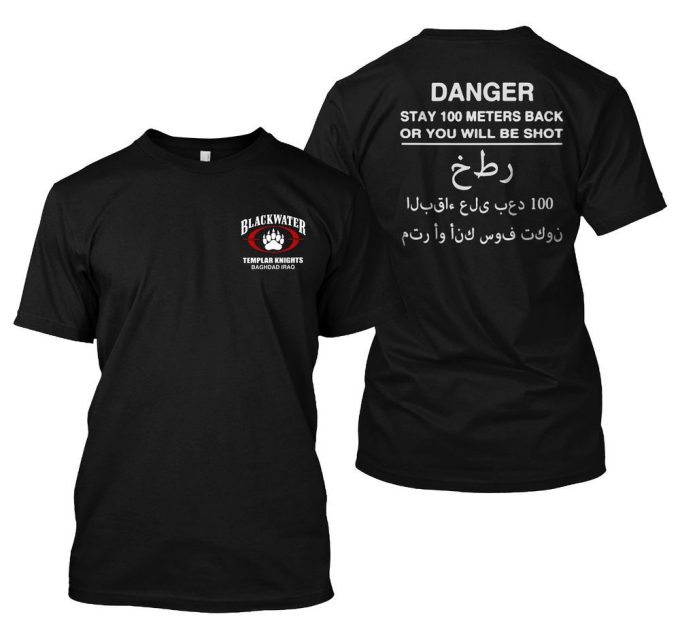Blackwater Templar Knight T-Shirt: Double Sided Design For Baghdad Iraq - New &Amp; Engaging 5