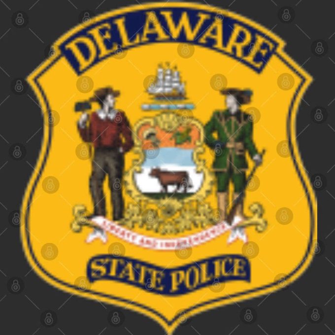 Double Sided Delaware State Police T-Shirt - New Us Police Gear 3