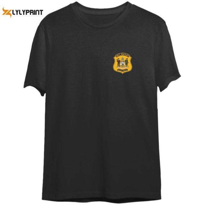 Double Sided Delaware State Police T-Shirt - New Us Police Gear 1