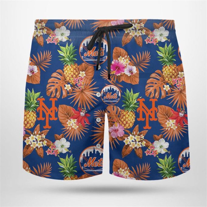 New York Mets Pineapple Tropical Hawaiian Shirt 3