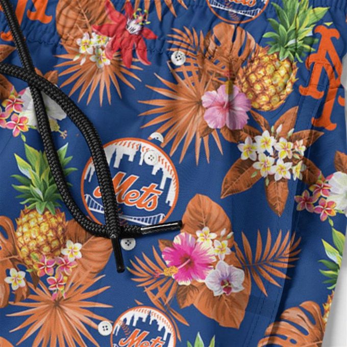 New York Mets Pineapple Tropical Hawaiian Shirt 4