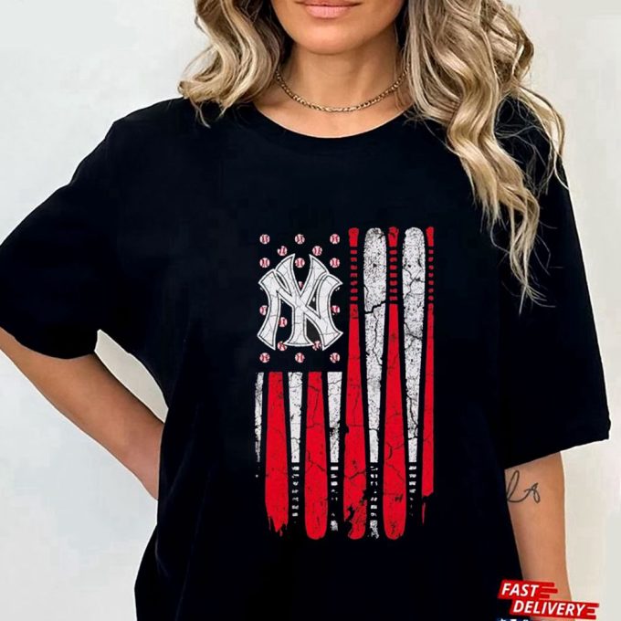 New York Yankees American Flag T-Shirt Hoodie Gift For Men Women 2