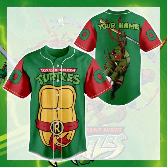 Ninja Turtle Baseball Jersey, Ninja Turtle Jersey Shirt 3