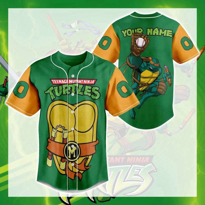Ninja Turtle Baseball Jersey, Ninja Turtle Jersey Shirt 4