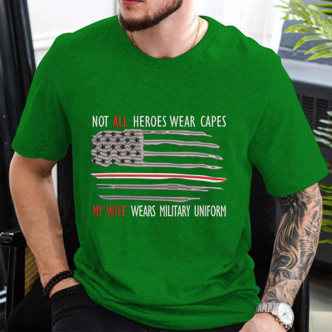 Not All Heroes Wear Capes My Wife Wears Military Uniform Embroidered Sweatshirt, Hoodie, Tshirt 2867 4