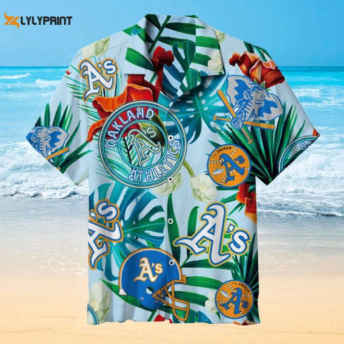 Oakland Athletics Vintage Print Hawaiian Shirt Summer Gift For Men Women 1