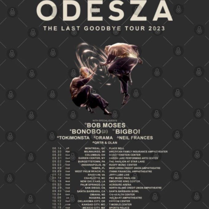 Odesza The Last Goodbye 2023 Tour Shirt, Odesza 2023 Tour Shirt, Odesza 2023 Concert Shirt 4