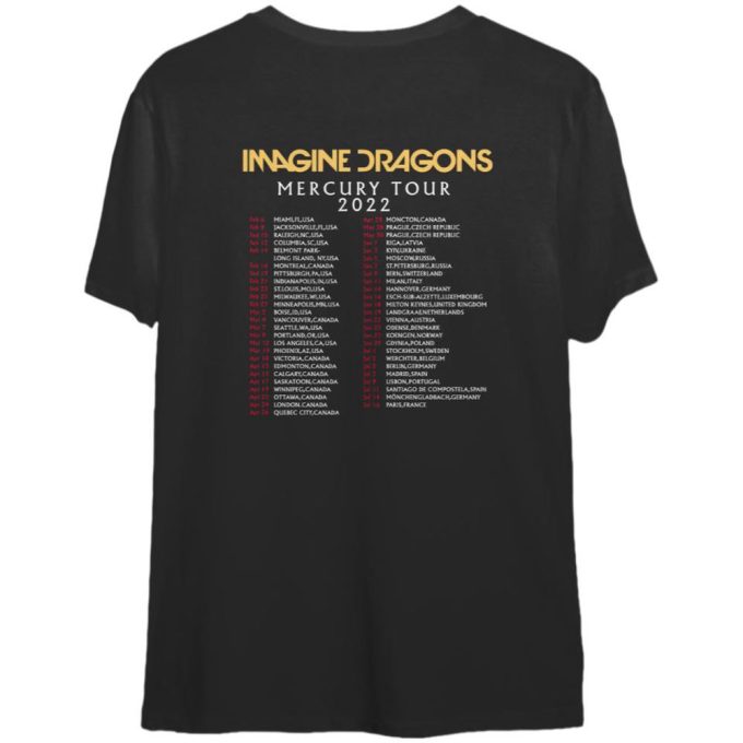 Official Imagine Dragons Mercury Tour 2022 T-Shirt - Rock Shirt 2