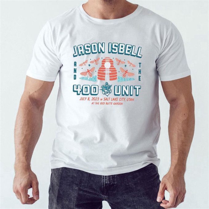 Official Jason Isbell And The 400 Unit Salt Lake City Ut July 8 2023 Logo T-Shirt For Men Women Gift For Men And Women 2