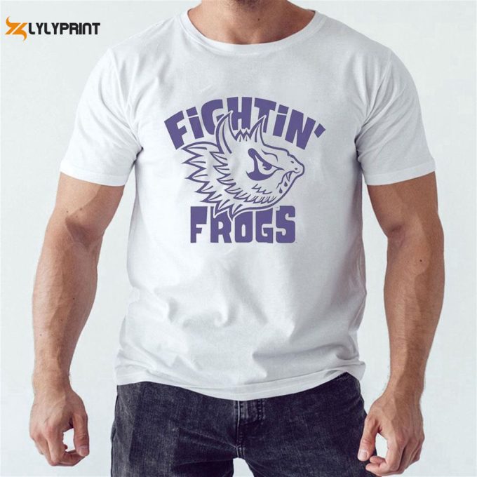 Official Tcu Horned Frogs Fightin Frogs Head T-Shirt For Men Women Gift For Men And Women 1