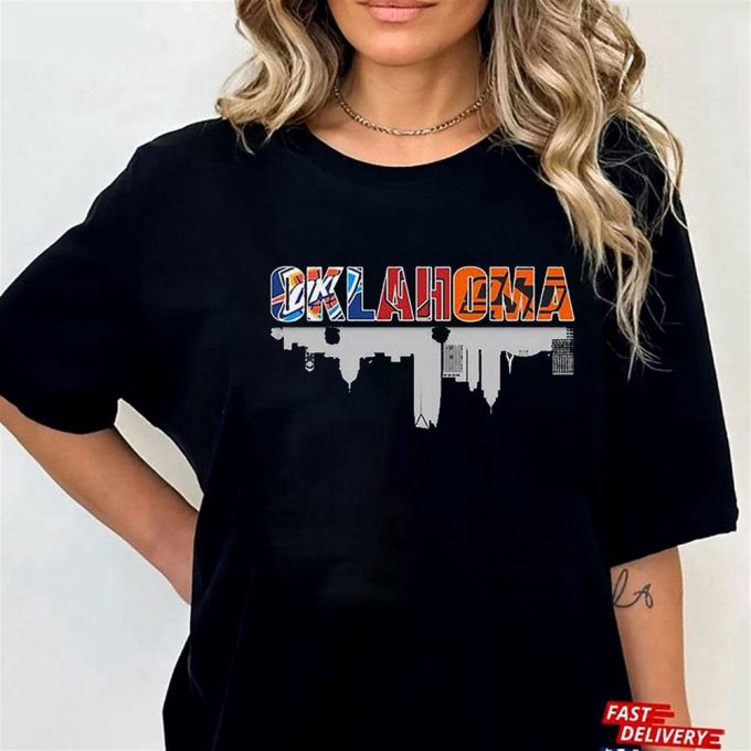 Oklahoma Skyline Sports Teams T-Shirt Hoodie Gift For Men And Women 2