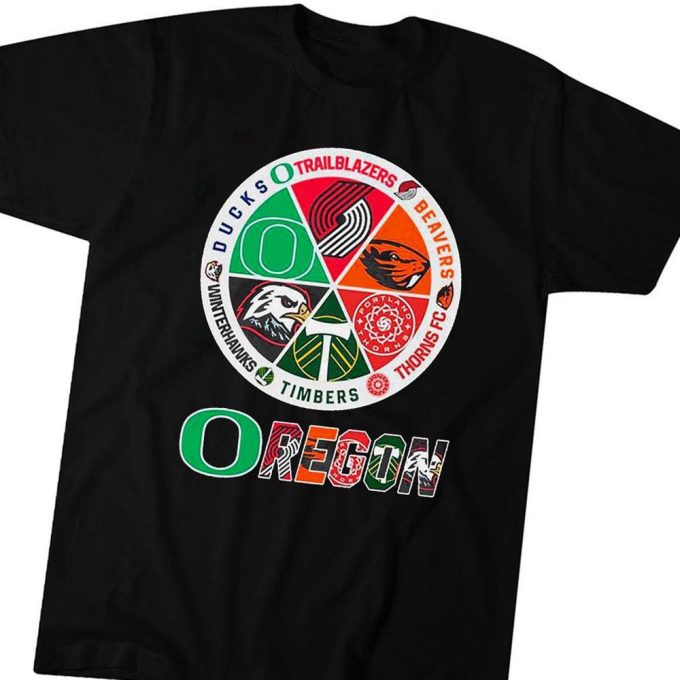 Oregon Ducks Trailblazers Beavers Thorns Fc Timbers And Winterhawks Sports Teams T-Shirt Gift For Men And Women 2