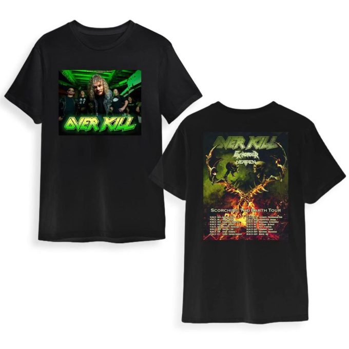 Overkill Overill Scorced Tour 2023 Tshirt 5