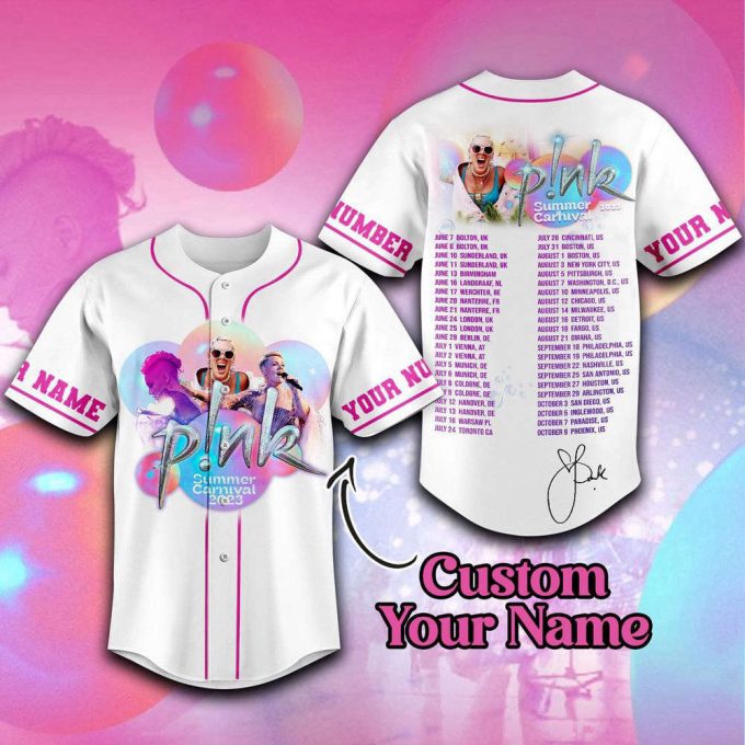 P!Nk Summer Carnival 2023 Personalized Adult Baseball Jersey For Men Women 2